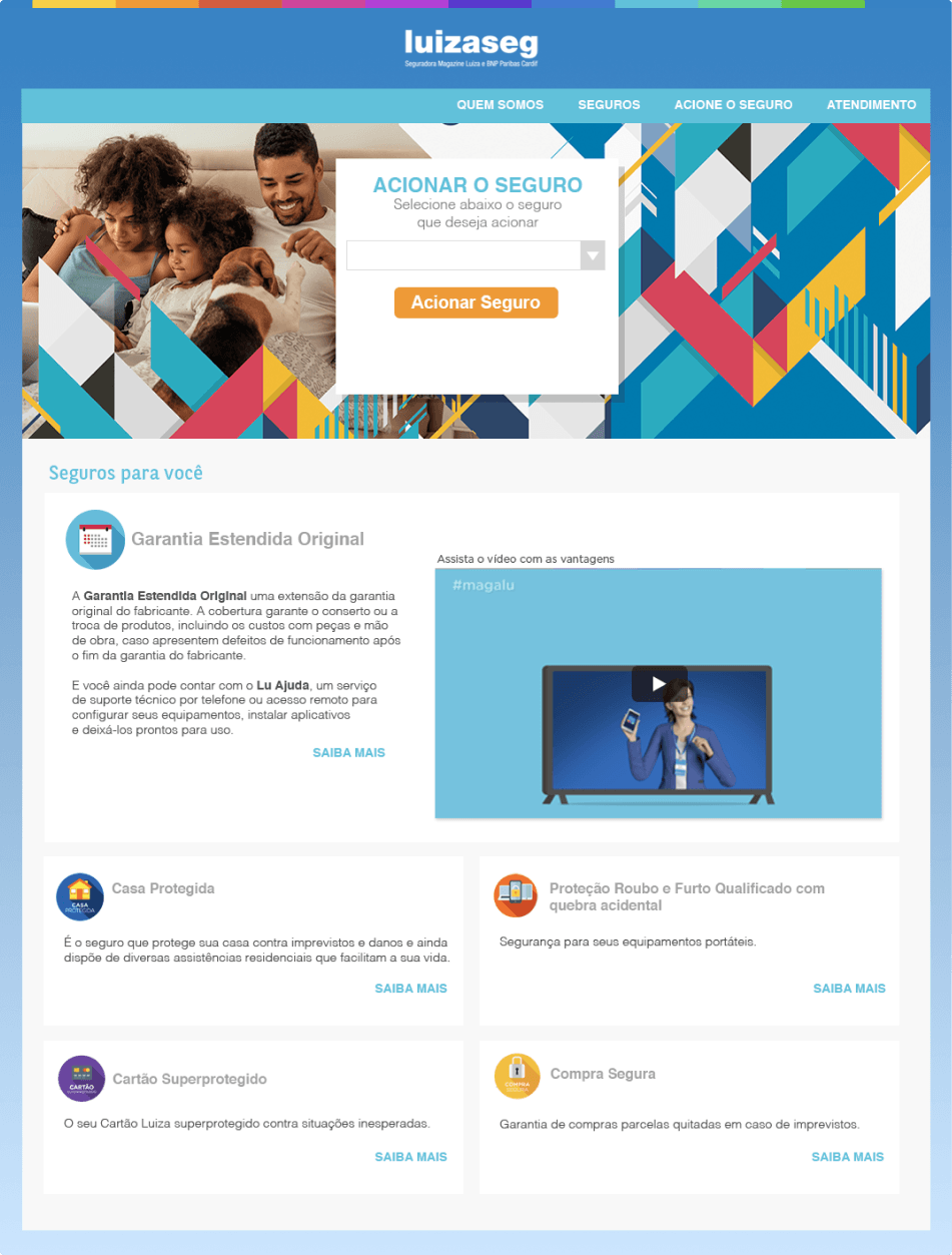 Interface do projeto BNP Paribas Cardif