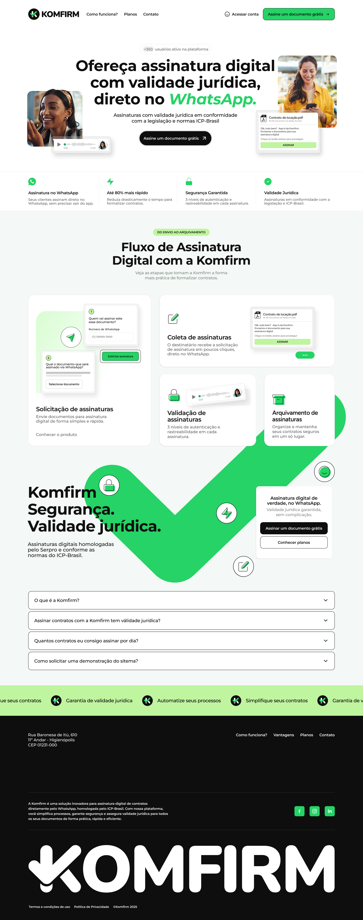 Interface do projeto Komfirm