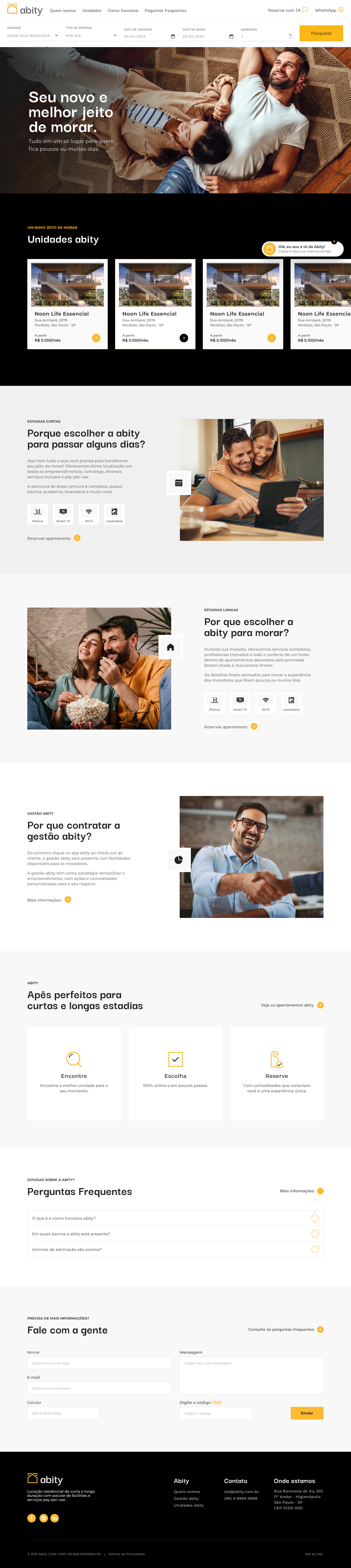 Interface do projeto Abity 